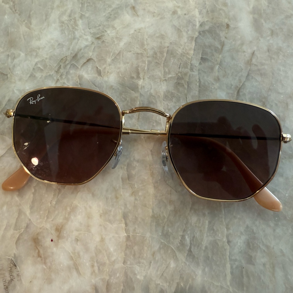 Ray-Ban Gold Frame Sunglasses